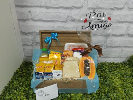 CESTA DE CAF� DE DIA DOS PAIS HAPPY DAY PARA VOC� PAPAI