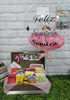 CESTA DE ANIVERS�RIO MAJESTIC ROSA