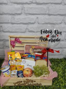 CESTA DE DIA DOS NAMORADOS SABOR ESPECIAL COM BAL�O